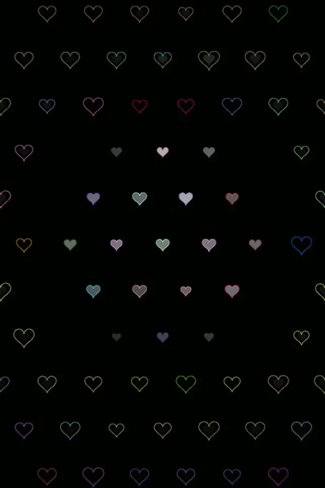 2:3 Photo Portrait | Colorful Hearts 60fps Screensaver VJ Loop