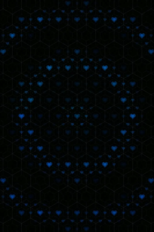 2:3 Photo Portrait | Glowing Blue Hearts 60fps Motion Background Loop