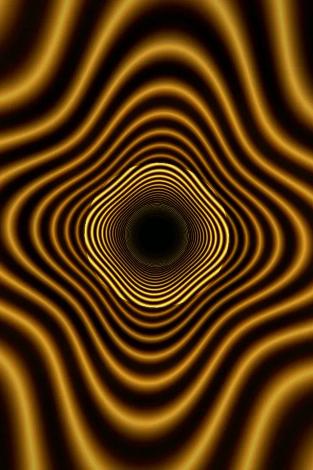 2:3 Photo Portrait | Gold Concentric Waves 60fps Screensaver Loop