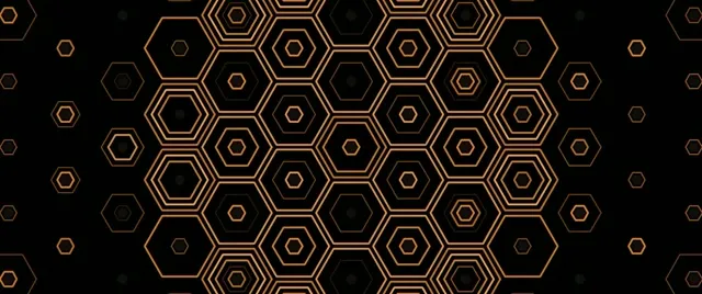 2.39:1 Cinemascope | 60fps Golden Hexagon Motion Background Screensaver VJ Loop