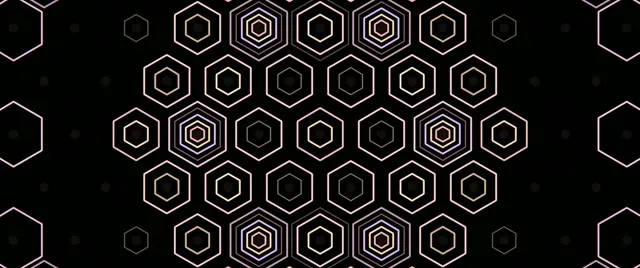 2.39:1 Cinemascope | 60fps Hexagon Geometric Motion Loop Screensaver