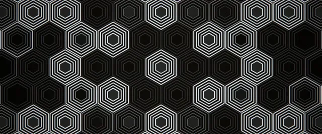 2.39:1 Cinemascope | 60fps Hexagon Pattern Screensaver Motion Loop