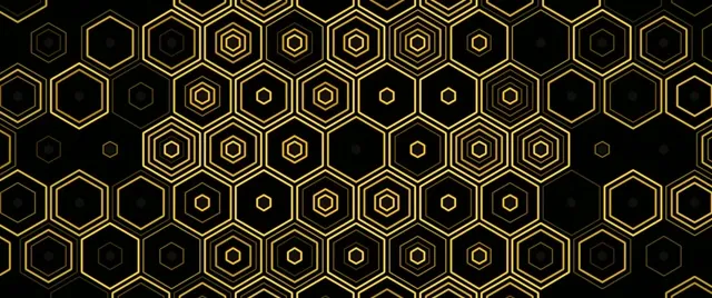 2.39:1 Cinemascope Gold Hexagon 60fps VJ Loop Screensaver