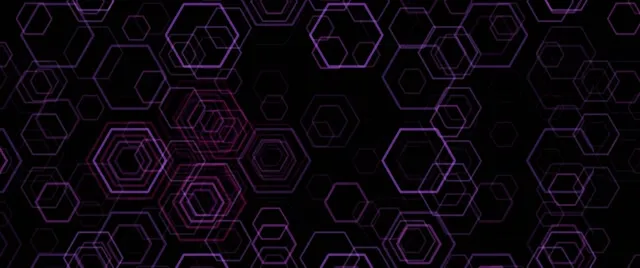 2.39:1 Cinemascope | Neon Hexagon 60fps Screensaver VJ Motion Background