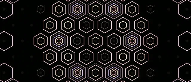 21:9 Ultrawide | 60fps Hexagon Geometric Motion Loop Screensaver VJ