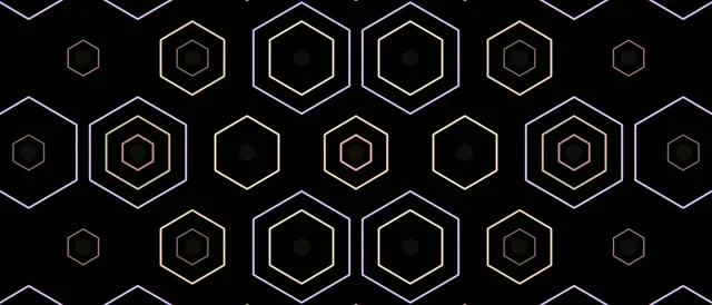 21:9 Ultrawide | 60fps Neon Hexagon Motion Background Screensaver VJ Loop