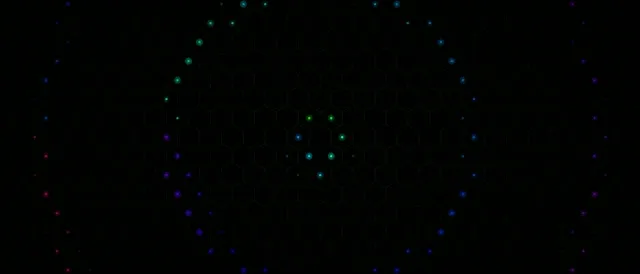 21:9 Ultrawide | 60fps Screensaver VJ Loop - Hexagon Network Glowing Particles