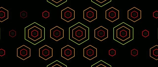 21:9 Ultrawide | Bright Hexagons 60fps Screensaver VJ Loop Dark Background