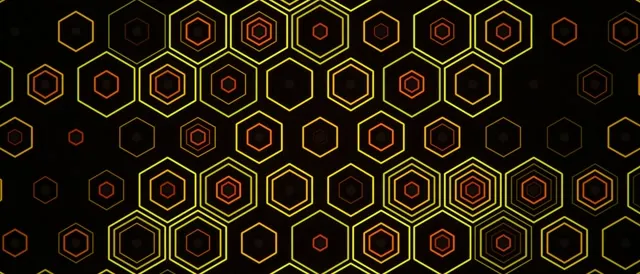 21:9 Ultrawide | Neon Hexagon Grid 60fps Screensaver VJ Loop