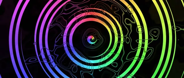 21:9 Ultrawide | 60fps Neon Tunnel Screensaver - Spiraling Rainbow Vortex VJ Loop
