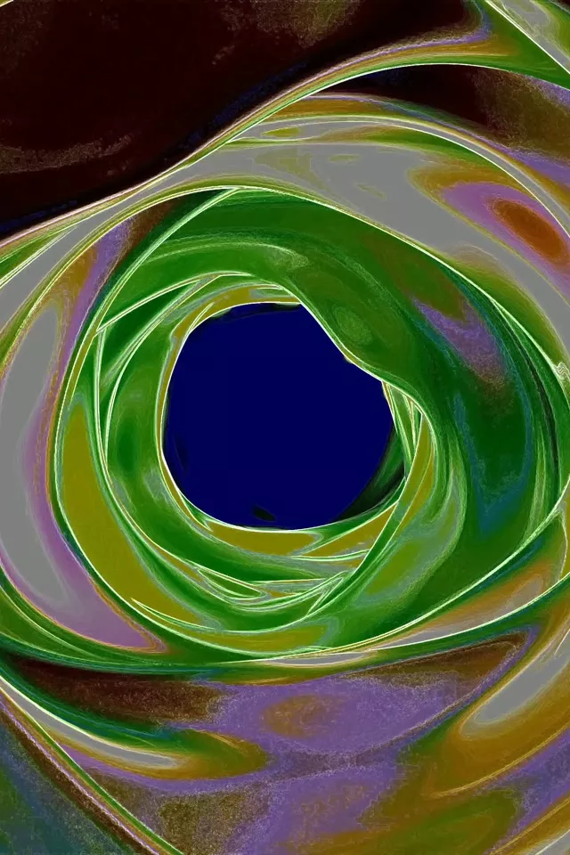 2:3 Neon Tunnel Green Blue Swirl Motion Background Screensaver Windows 10 VJ Loop 60fps