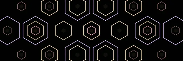 3:1 Triple Wide | 60fps Neon Hexagon Screensaver VJ Motion Background