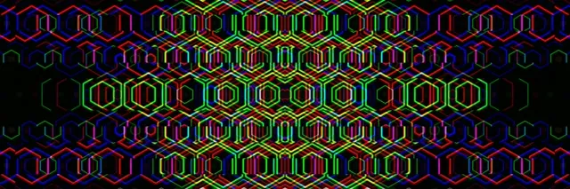 3:1 Triple Wide | Bright shapes pattern 60fps screensaver VJ visual