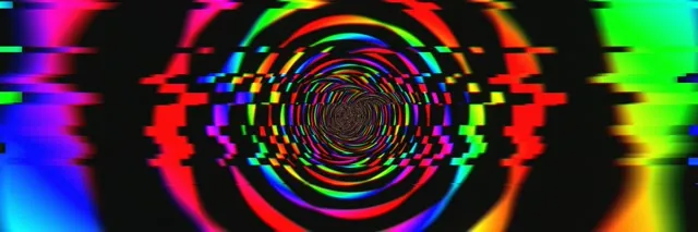 3:1 Triple Wide | Neon tunnel 60fps screensaver motion VJ loop