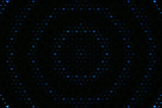 3:2 Surface | Glowing Blue Hearts 60fps Screensaver Live Wallpaper