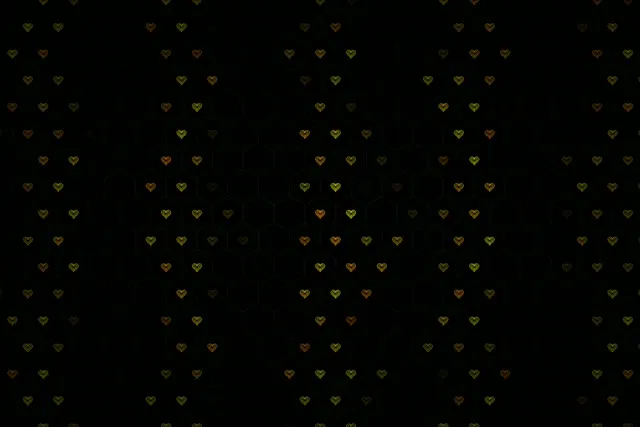 3:2 Surface | Golden Hearts Elegant Drop 60fps Screensaver VJ Motion Loop