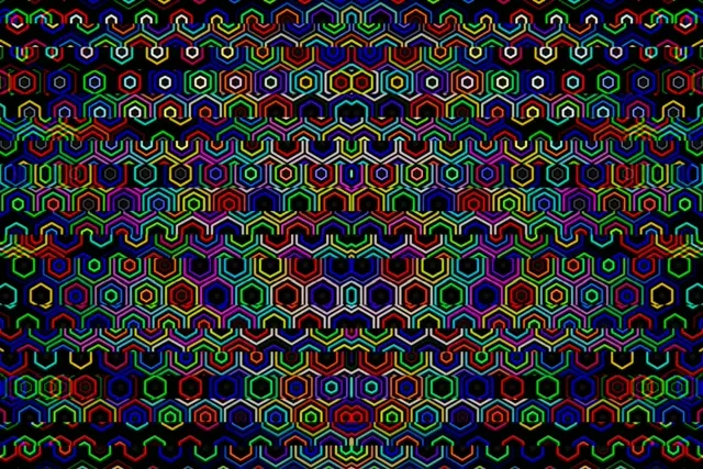 3:2 Surface | Neon Hexagon Seamless 60fps Screensaver VJ Motion