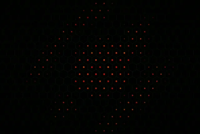 3:2 Surface | Red Network Hexagon 60fps Motion Screensaver Loop