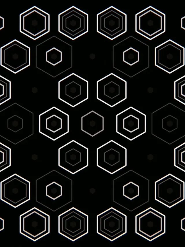 3:4 iPad Portrait | 60fps Hexagon Motion Background Glow Screensaver