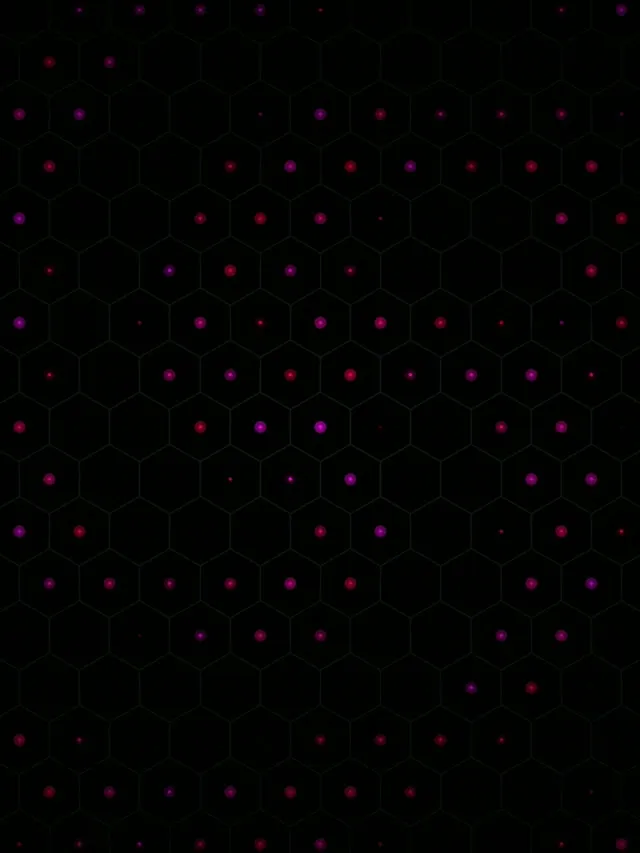 3:4 iPad Portrait | 60fps Screensaver - Abstract Hexagonal VJ Loop Glowing Particles