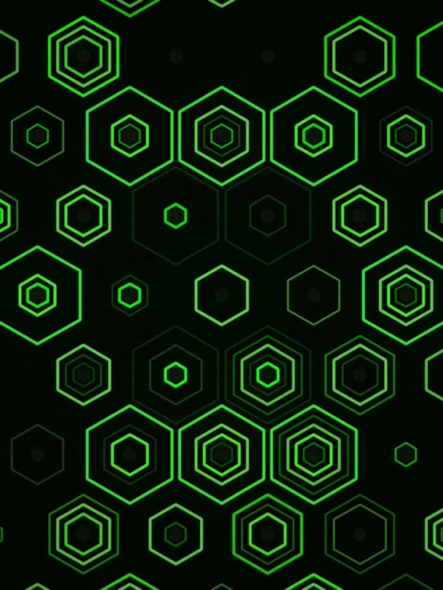3:4 iPad Portrait 60fps Screensaver | Neon Hexagon Grid Live Wallpaper