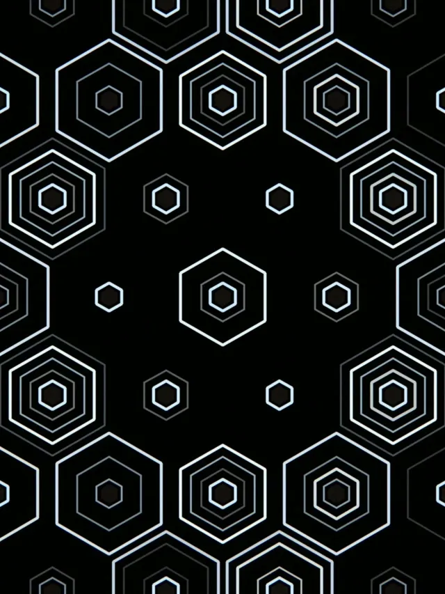 3:4 iPad Portrait | Animated Hexagon 60fps Live Screensaver