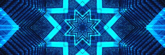 3:1 Blue Neon Tunnel Star Screensaver 60fps - Screensaver Windows 11 Vj Loop Visual
