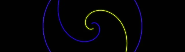 32:9 Super Ultrawide | 60fps Neon Spiral Screensaver - Glowing VJ Loop