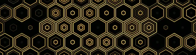 32:9 Super Ultrawide Gold Hexagon 60fps VJ Loop Screensaver