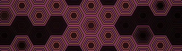 32:9 Super Ultrawide | Neon Hexagon 60fps Screensaver VJ Loop