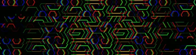 32:9 Super Ultrawide | Neon hexagon tech 60fps screensaver VJ motion