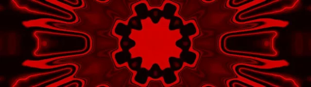 32:9 Superwide | 60fps Neon Tunnel Screensaver - Radiating Scarlet Geometric Vortex VJLoops Footage