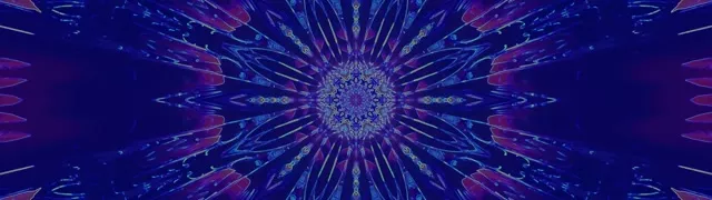 32:9 Ultraancho 60fps Túnel Neón Pétalos Caleidoscopio Explosivo Azul Vermello Protector de Pantalla Vj Clip