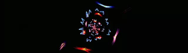 32:9 Ultrawide 60fps tunel neon screensaver - concentric diamond burst vj footage