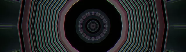 32:9 Ultrawide | 60fps Screensaver - Tunel Neon Vortex Octagon Concentric VJLoops Footage