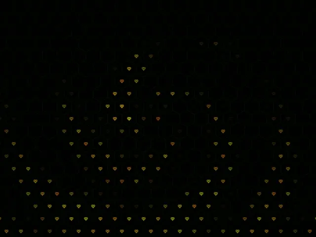 4:3 Classic | 60fps Golden Hearts Loop Live Wallpaper Screensaver