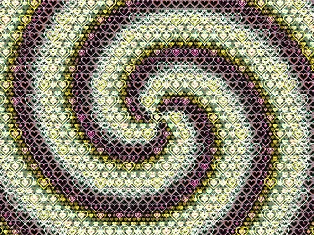 4:3 Classic 60fps Heart Pattern Motion Background Screensaver VJ Loop