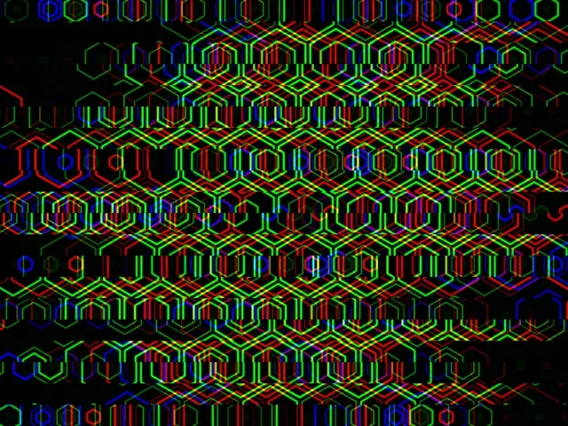 4:3 Classic | 60fps Neon Hexagon Matrix Screensaver VJ Loop