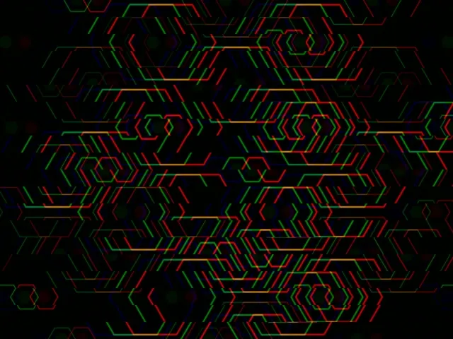 4:3 Classic | Geometric colorful lines 60fps screensaver backdrop