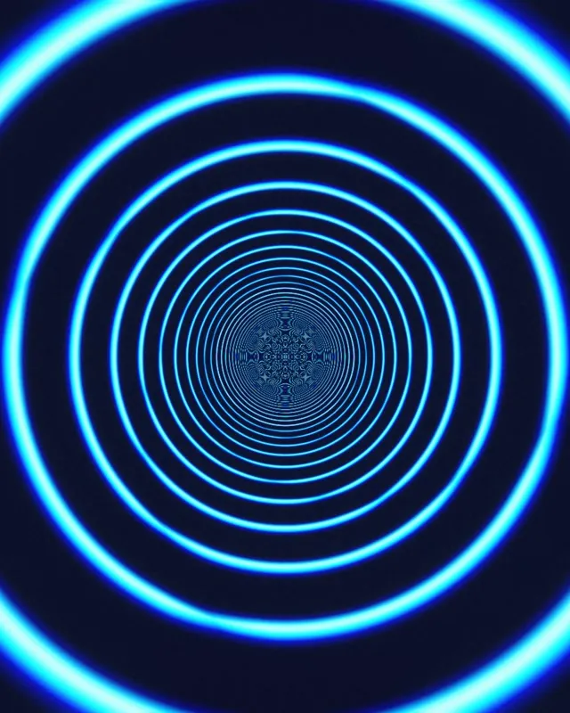 4:5 Instagram | Neon Blue Tunnel 60fps Live Wallpaper Effect