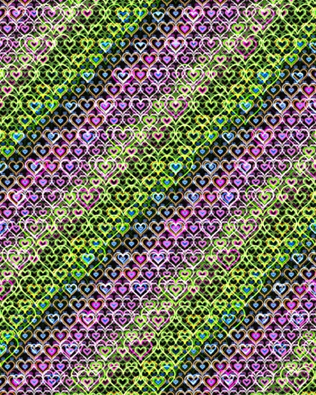 4:5 Instagram | Neon Heart Pattern 60fps Live Wallpaper Screensaver Loop