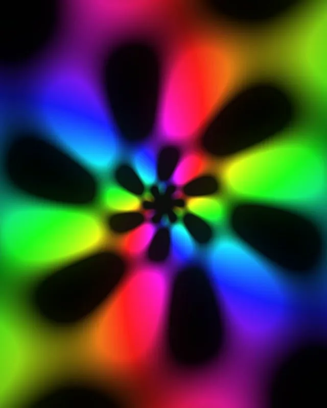 4:5 Instagram | Vibrant Neon Kaleidoscope 60fps Screensaver Loop