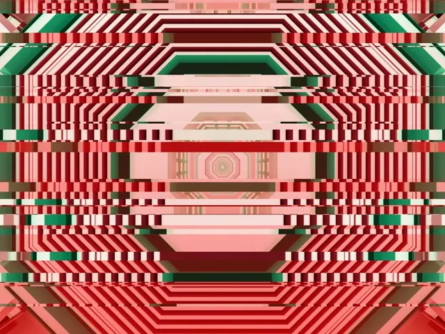 4:3 Classic Neon Tunnel VJ Loop 60fps Geometric Striped Screensaver