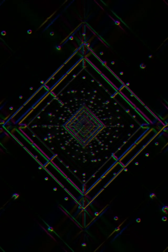 Neon Tunnel Vj Loop 2:3 Portrait 60fps Spiraling Diamond Screensaver