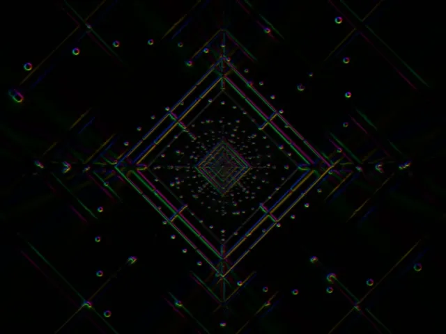 4:3 Classic Neon Tunnel VJ Loop 60fps Spiraling Diamond Vortex Screensaver