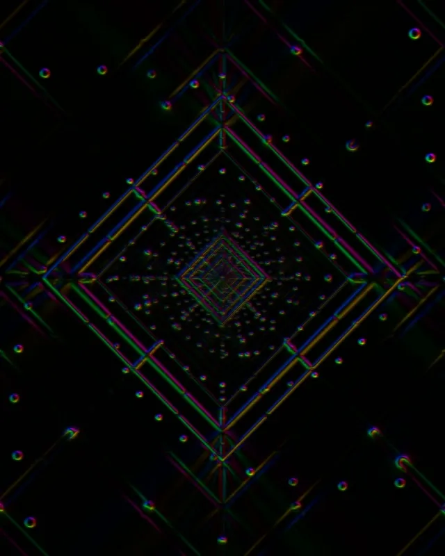 Neon Tunnel Vj Loop 4:5 Instagram 60fps Screensaver Geometric Vortex