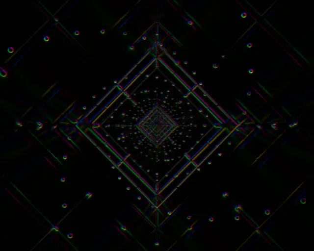 5:4 Industrial Neon Tunnel VJ Loop 60fps Screensaver Geometric Vortex