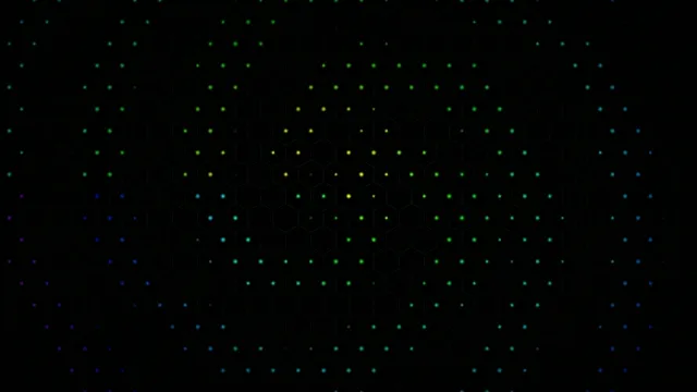 4K Abstract Digital Matrix with Glowing Particle Network Loop