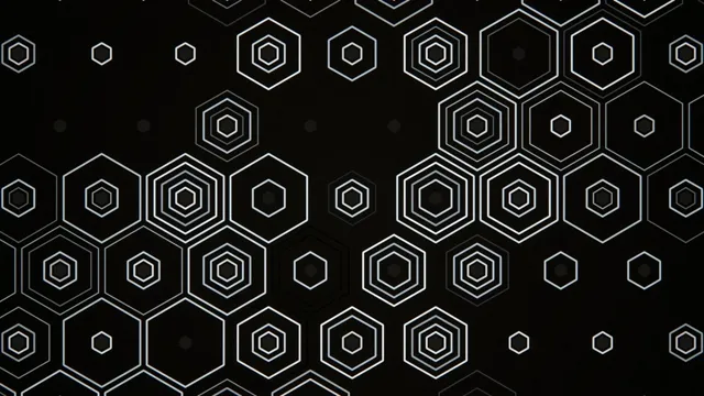 4K Abstract Hexagon Network Animation - Black Background
