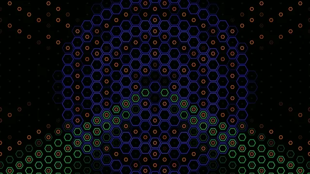4K Abstract Hexagon Network Animation